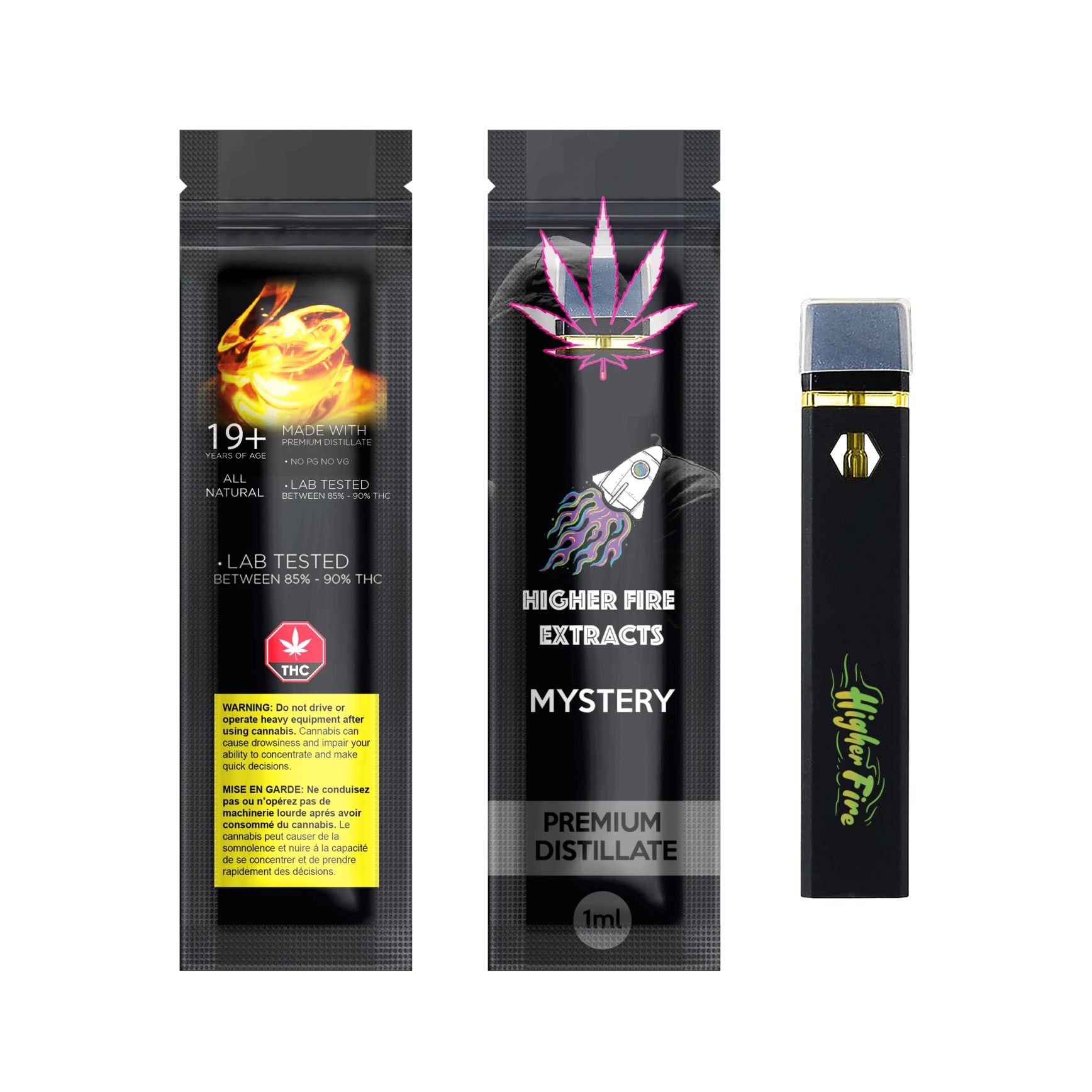 Photographie source: [1g] Higher Fire Full Disposable Pen – Mystery