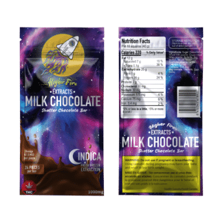 [1000mg] Higher Fire Shatter Chocolate Bar - Milk Chocolate - Indica