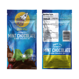 [1000mg] Higher Fire Shatter Chocolate Bar - Mint - Sativa