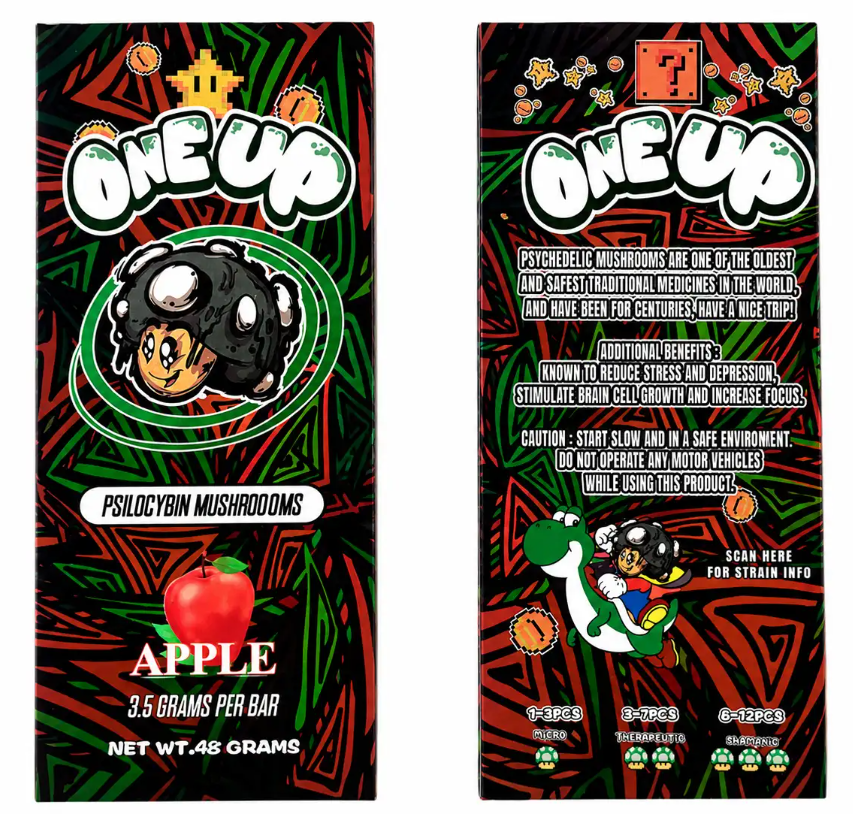 Photographie source: [ ] One Up – Mushroom Bars – Apple