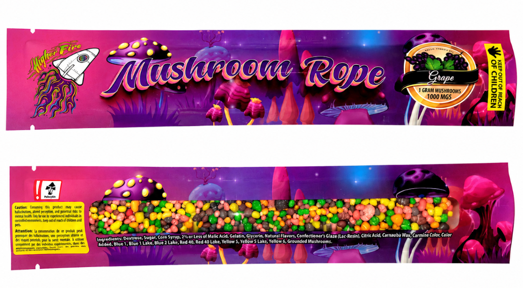 Photographie source: [ ] Higher Fire Mushroom Ropes – Grape