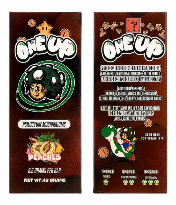 Photographie source: [ ] One Up – Mushroom Bars – Peaches