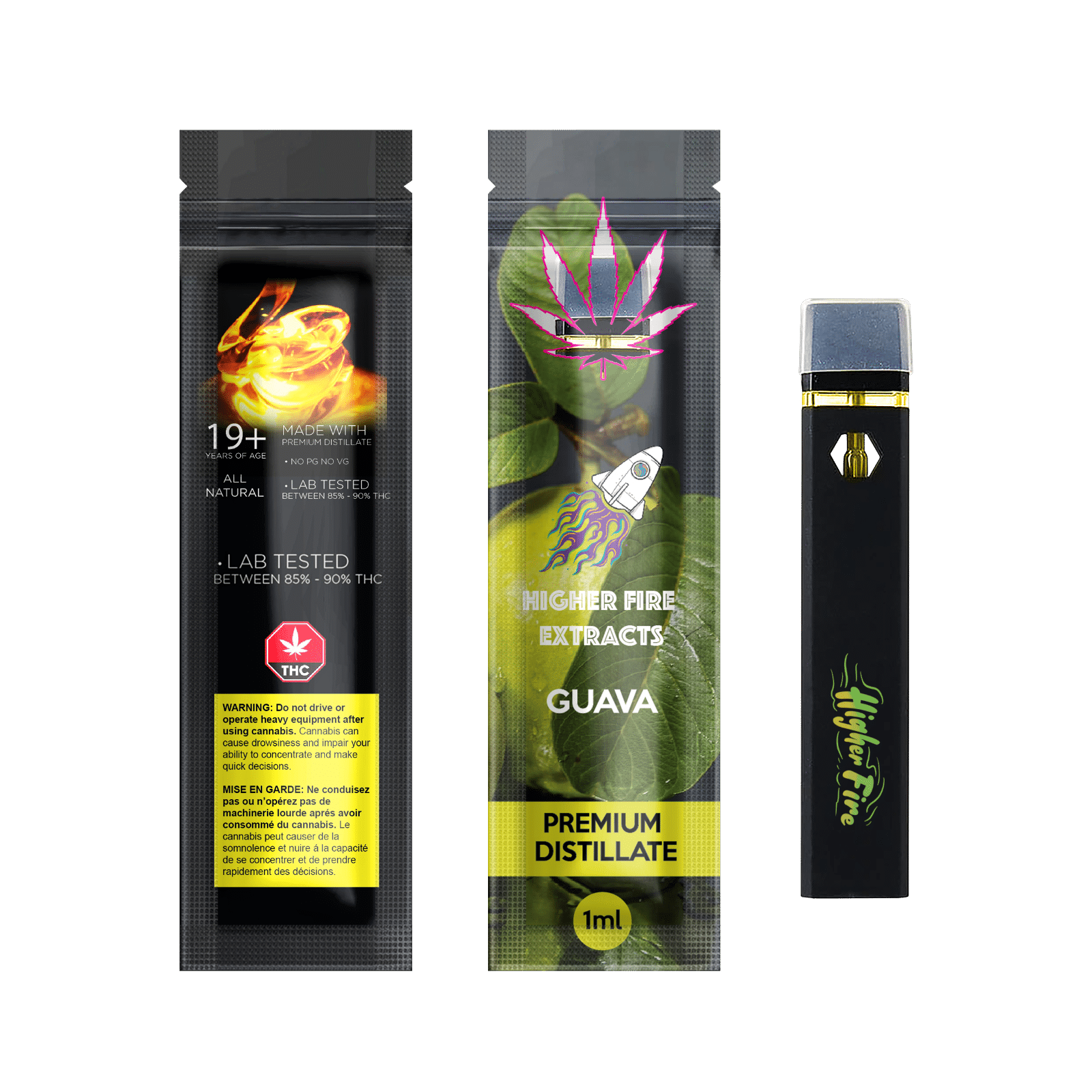 Photographie source: [ ] Higher Fire Full Disposable Pen – Guava – Hyrbid