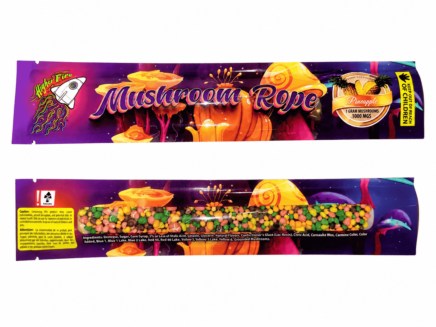 [1000mg] Higher Fire Mushroom Ropes - Pineapple