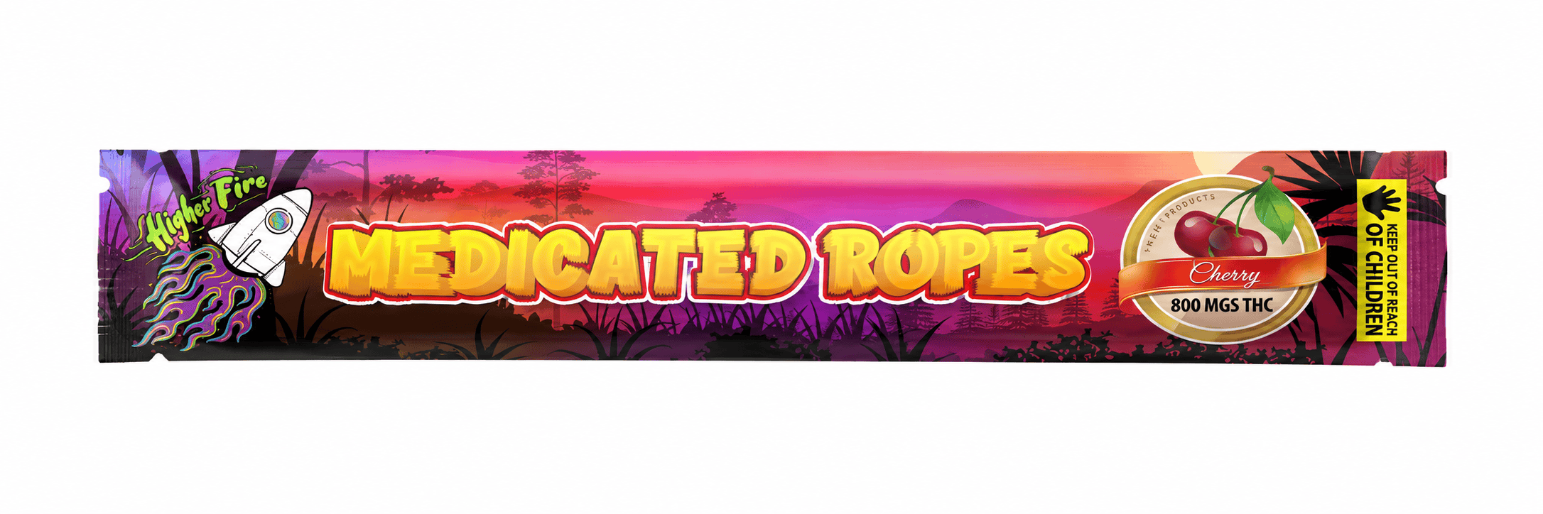 [800mg] Higher Fire THC Ropes - Cherry
