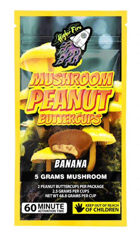 Photographie source: [ ] Higher Fire Mushroom Peanut Butter Cup – Banana