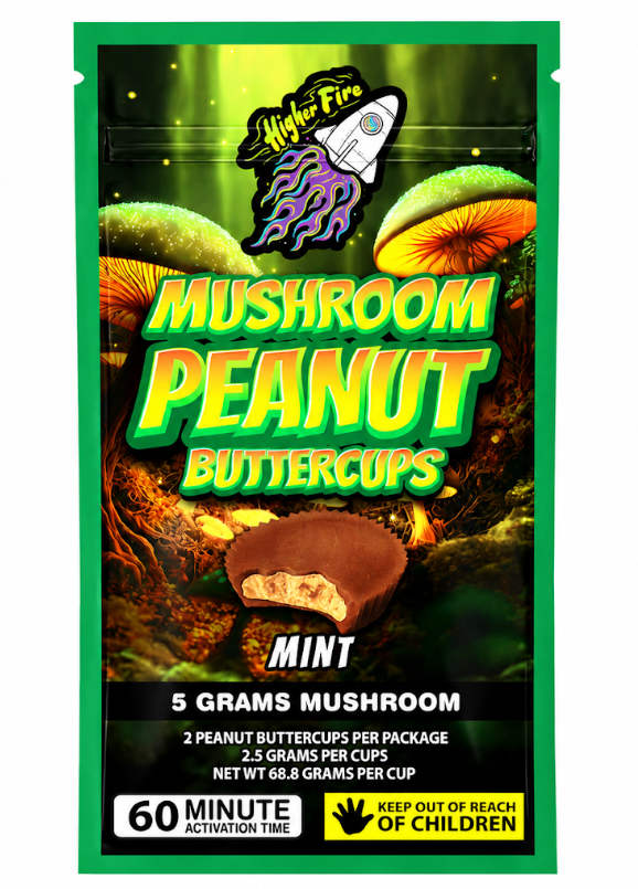Photographie source: [ ] Higher Fire Mushroom Peanut Butter Cup – Mint