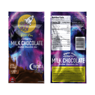 [2000mg] Higher Fire Shatter Chocolate Bar - Milk Chocolate - Indica