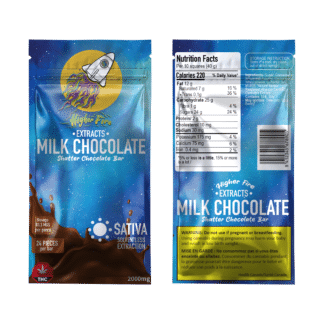 [2000mg] Higher Fire Shatter Chocolate Bar - Milk Chocolate - Sativa