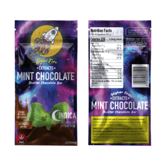 [2000mg] Higher Fire Shatter Chocolate Bar - Mint - Indica