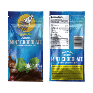 [2000mg] Higher Fire Shatter Chocolate Bar - Mint - Sativa