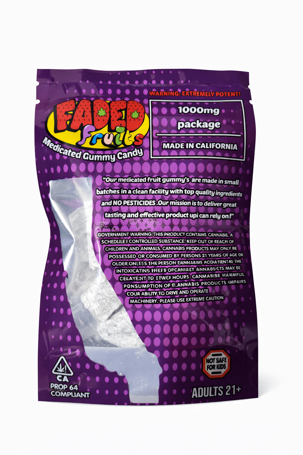 🍇 FADED FRUITS — GRAPE APE (INDICA) — 1000 MG THC - Image 3
