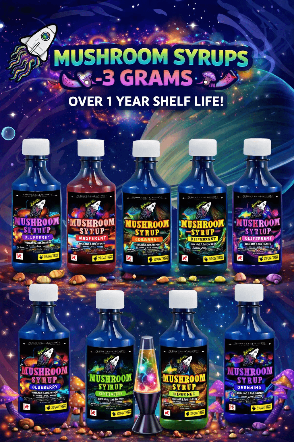 [ 3 GRAM ] MUSHROOM SYRUPS