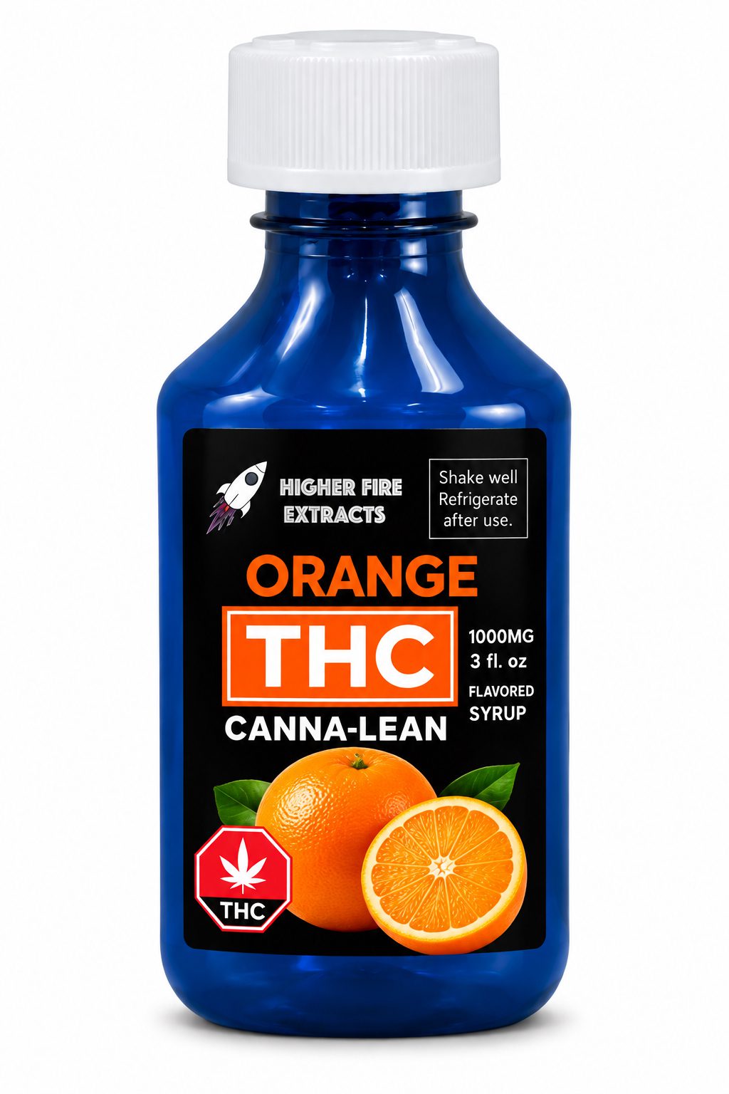Source photograph: [ ] ORANGE THC CANNA-LEAN
