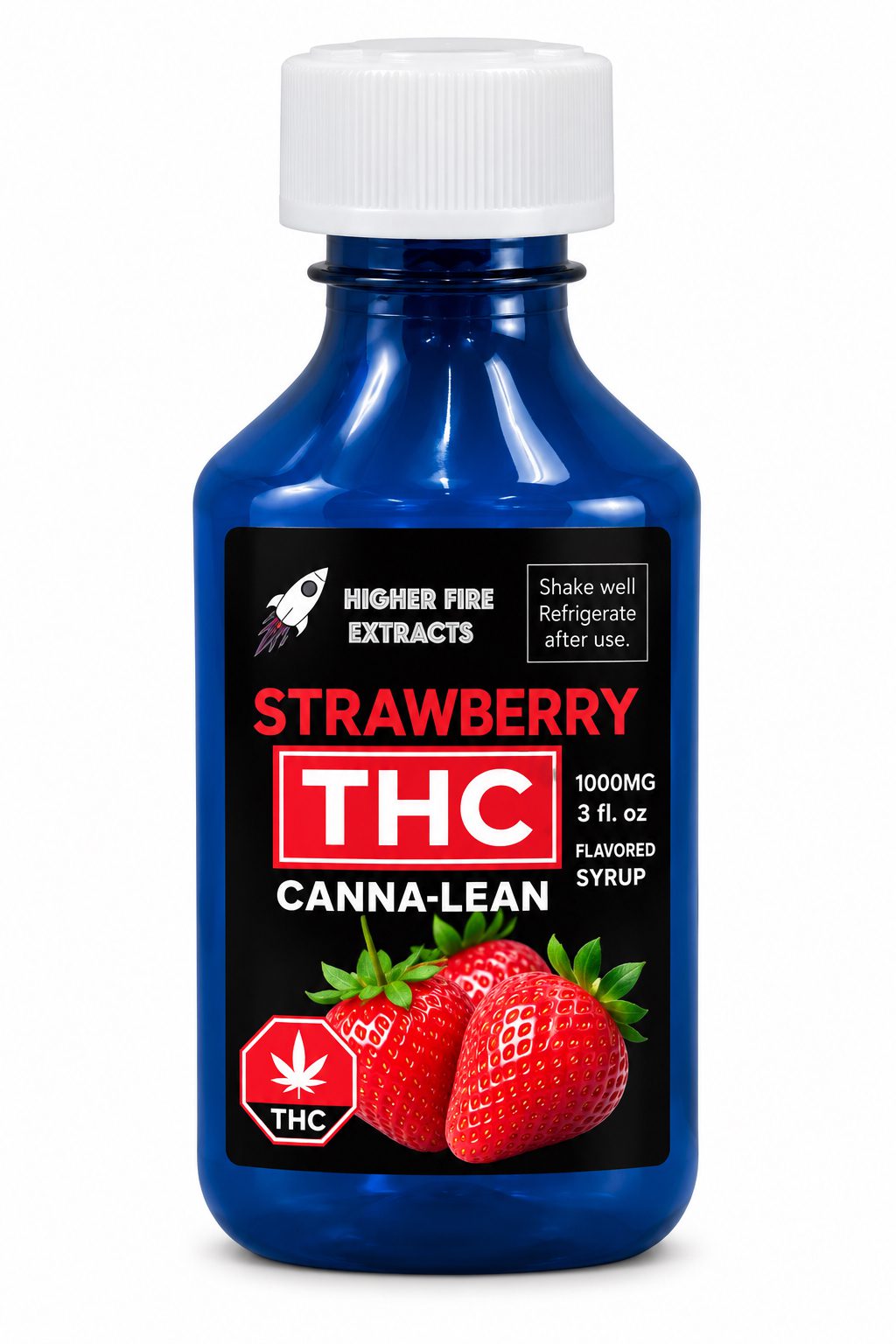 Source photograph: [ ] STRAWBERRY THC CANNA-LEAN