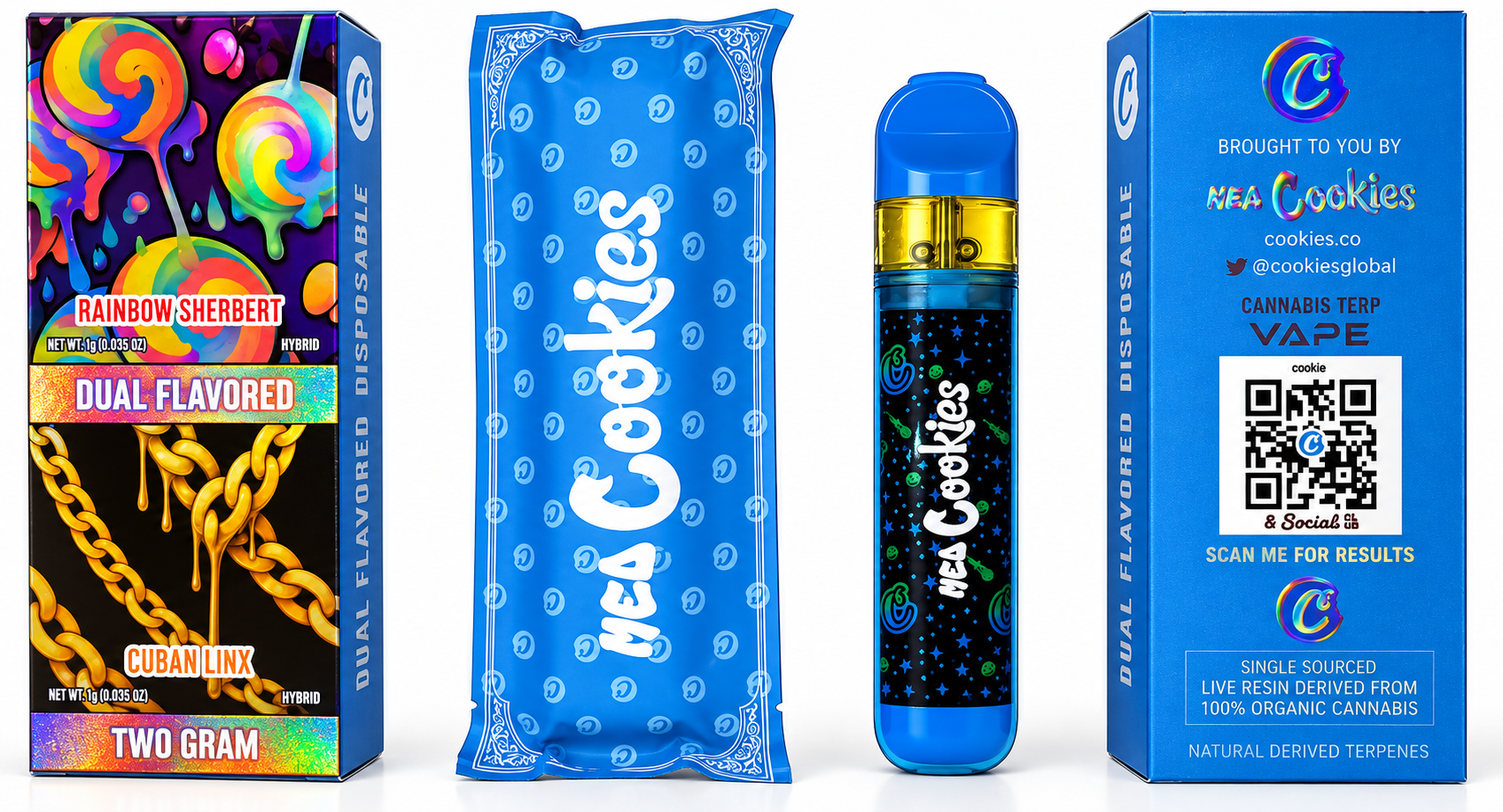 DISPOSABLE VAPE — RAINBOW SHERBERT & CUBAN LINX